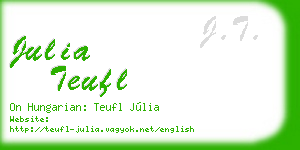 julia teufl business card